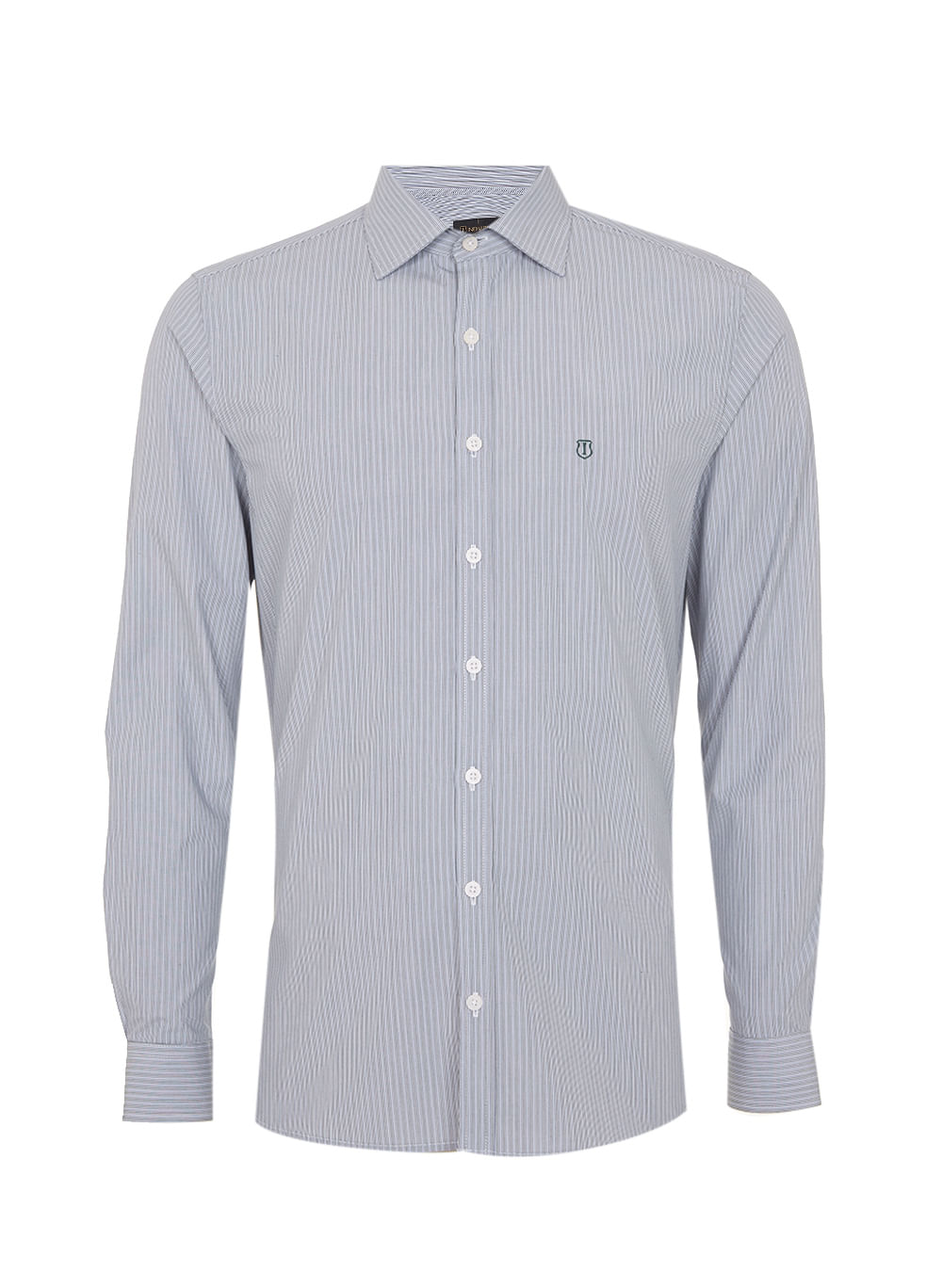 Camisa Slim Listrado Masculina Individual