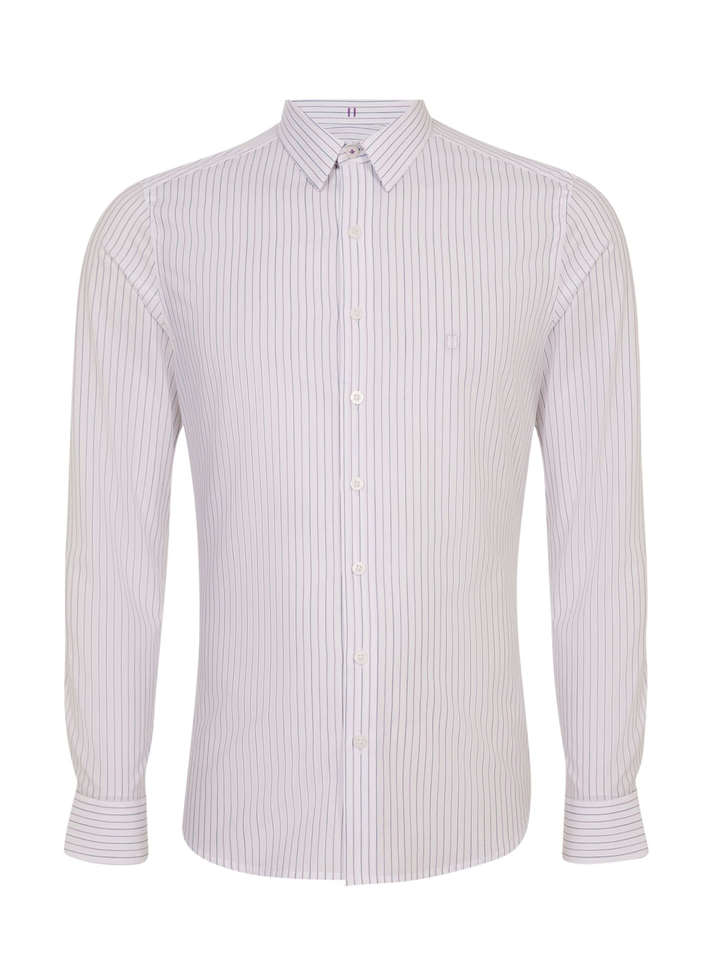 Camisa Slim Listrada Masculina Individual