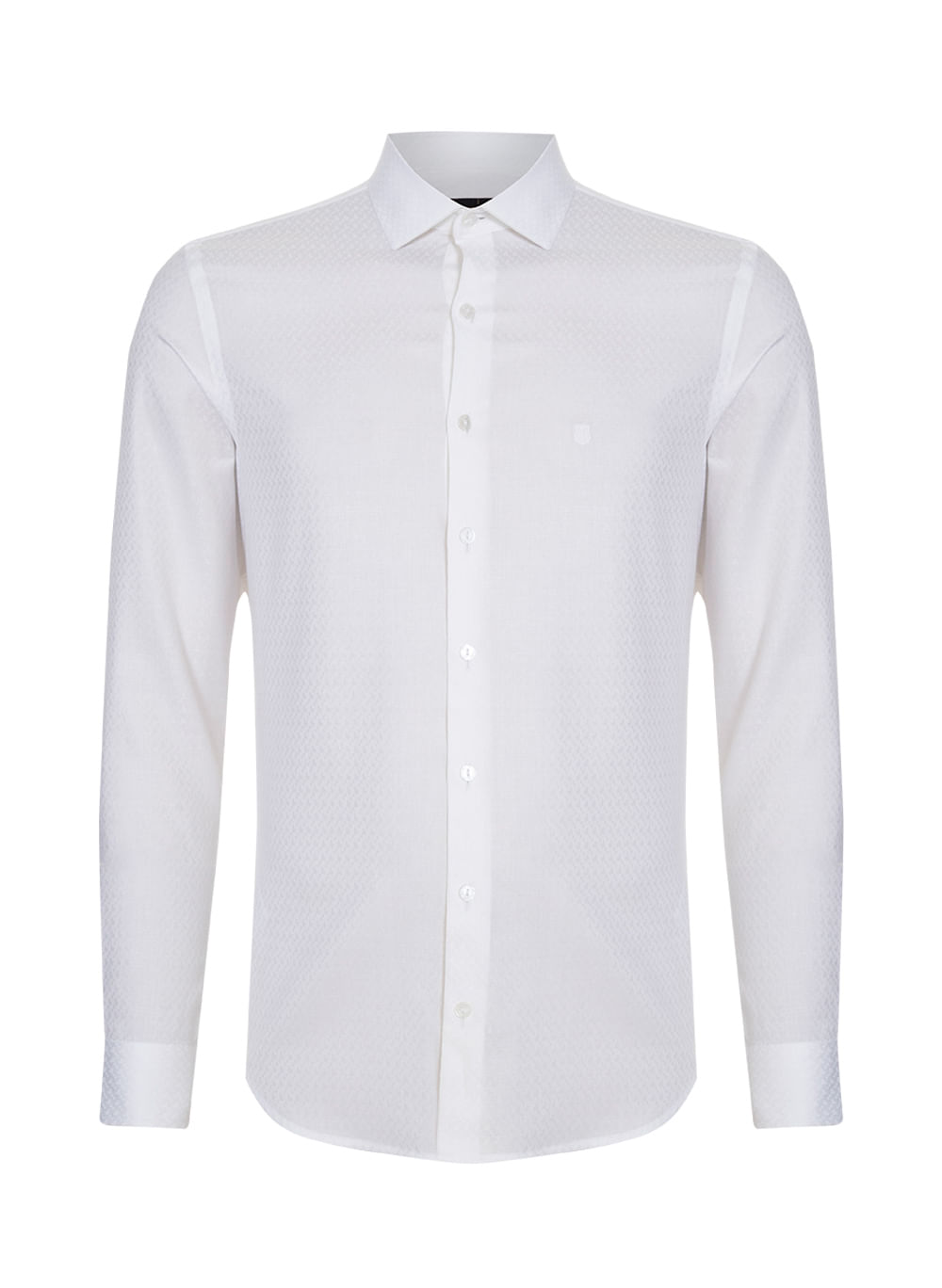 Camisa Slim Fit Jacquard Masculina Individual