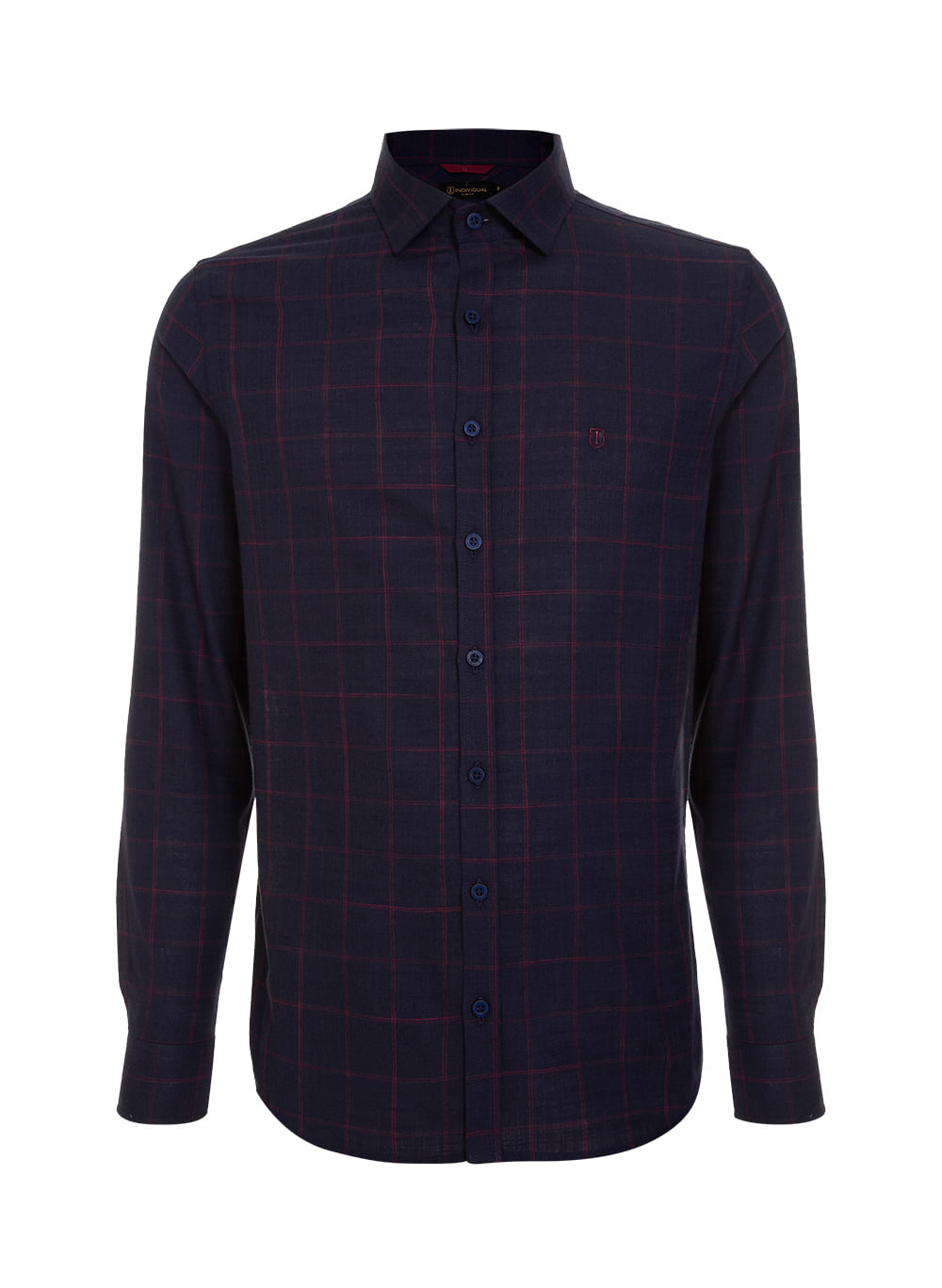 Camisa Slim Fit Xadrez Masculina Individual