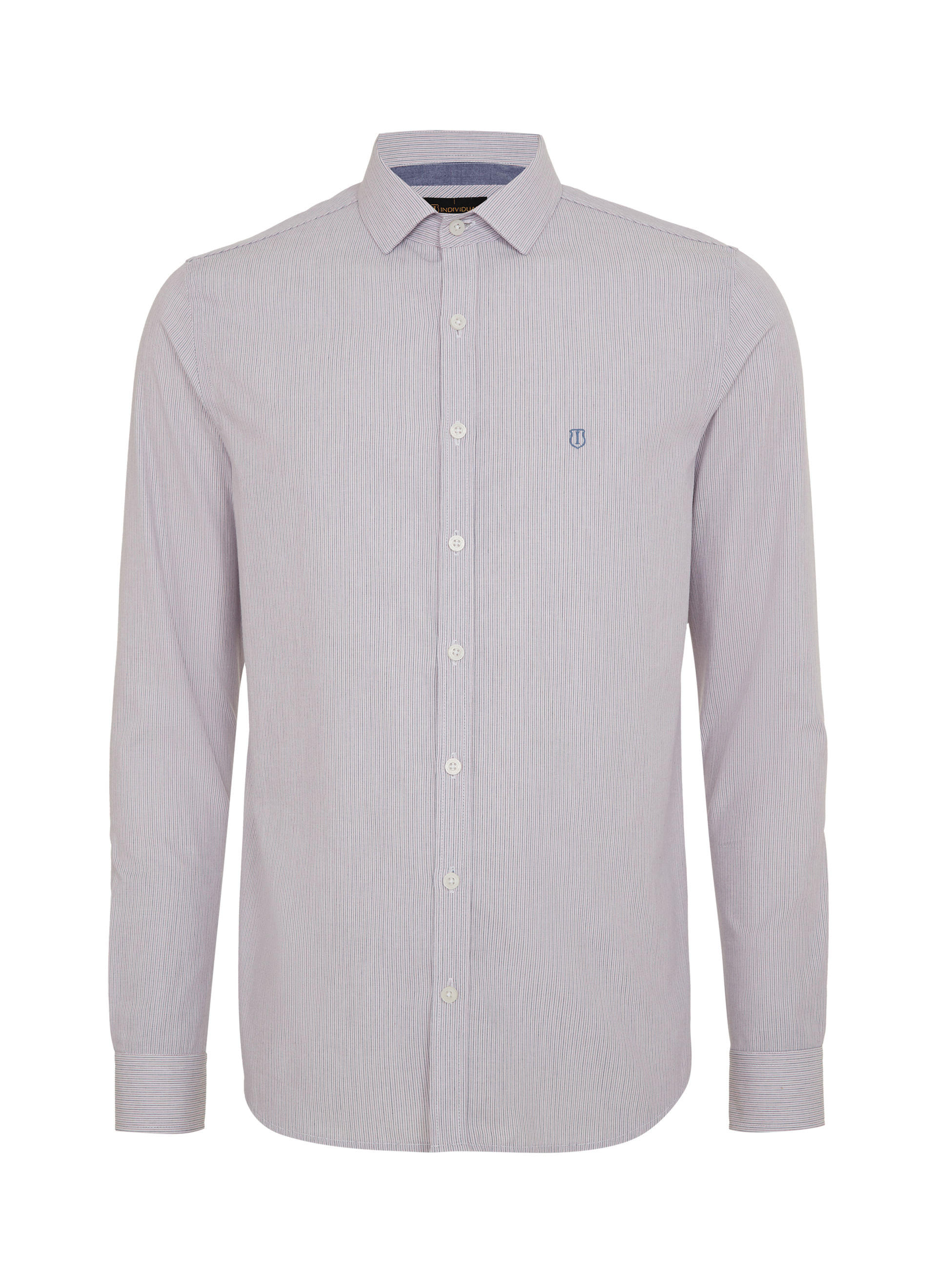 Camisa Slim Fit Listrada Masculina Individual