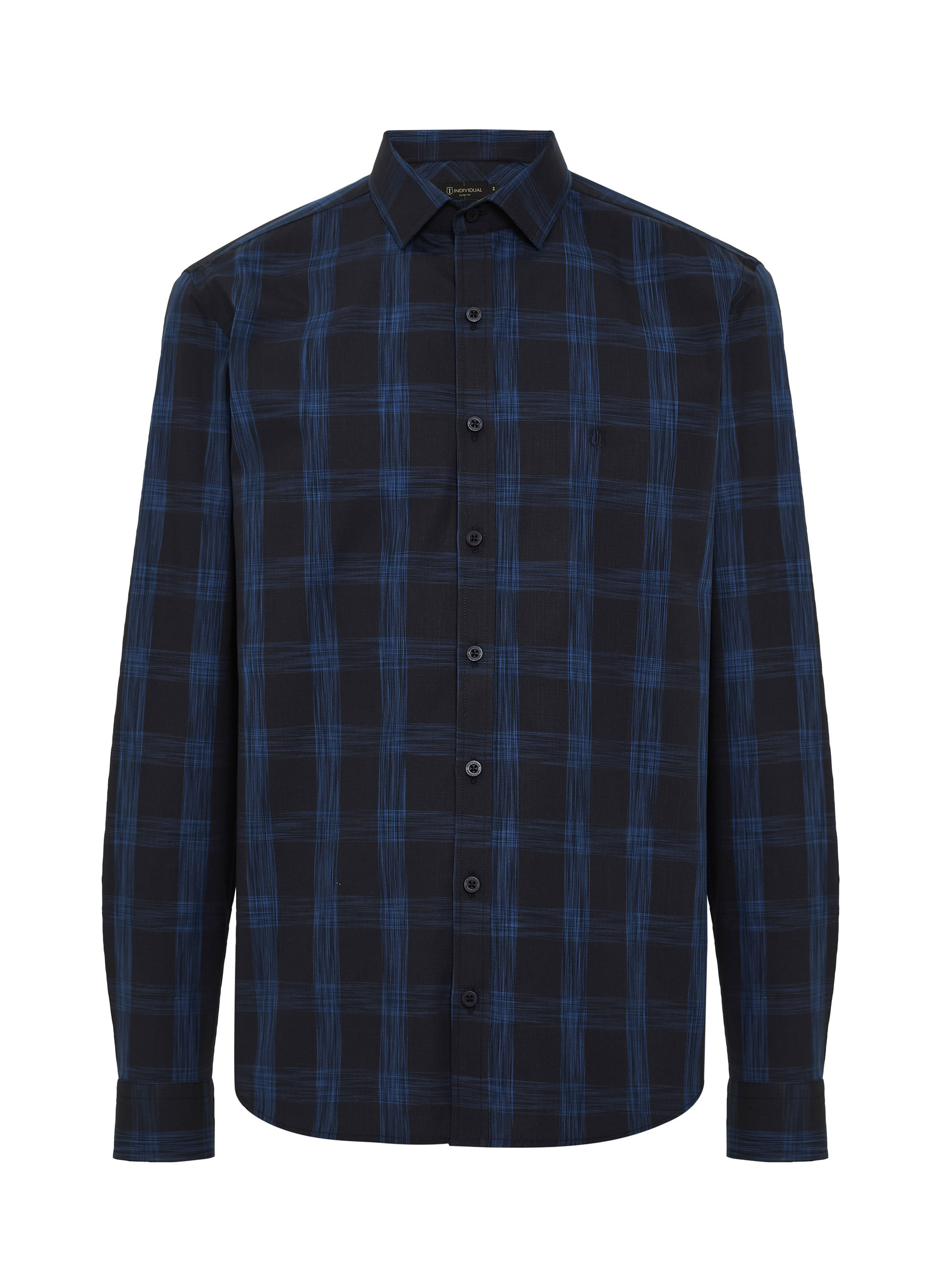 Camisa Slim Fit Xadrez Space Dye Masculina Individual