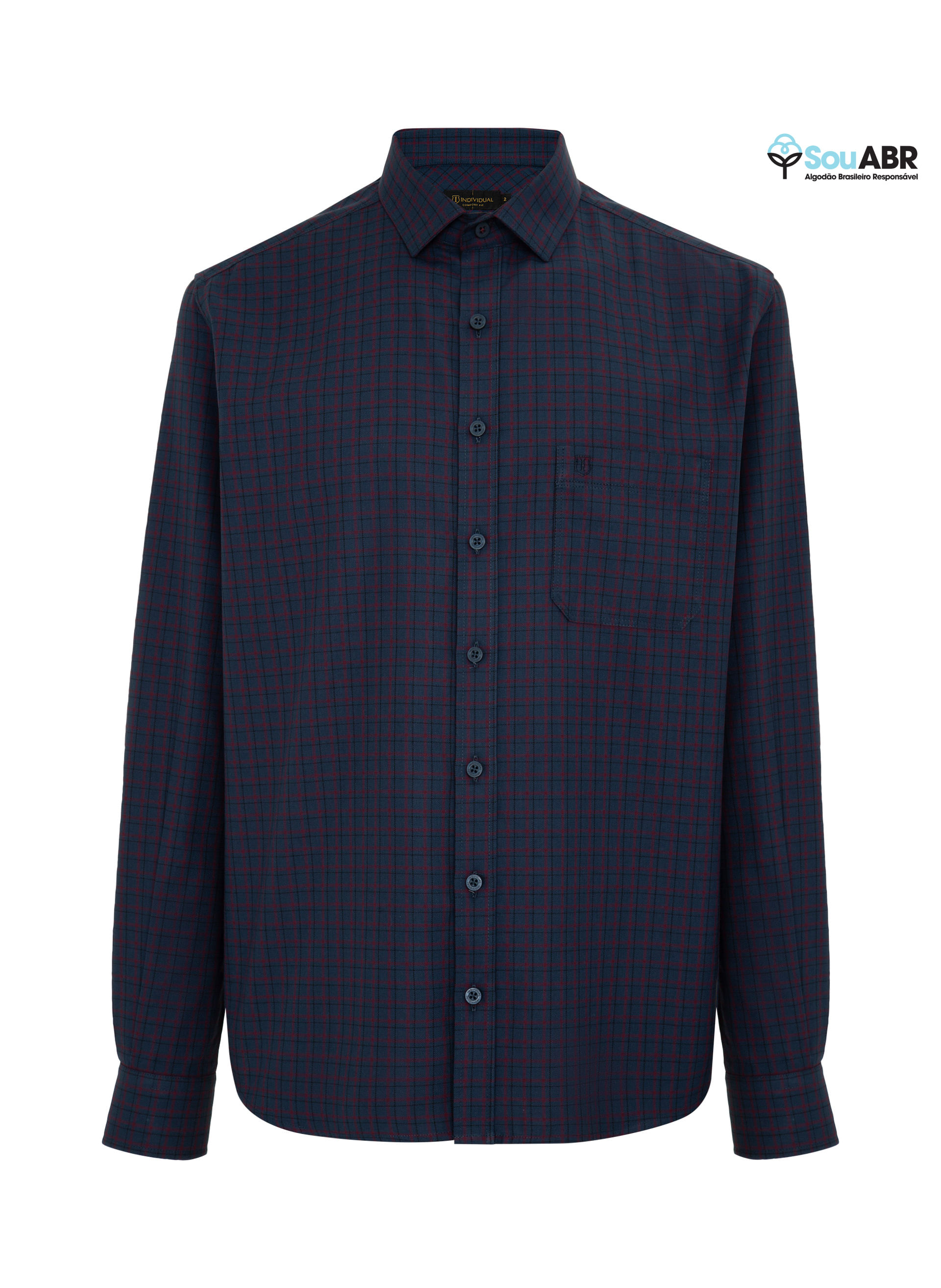 Camisa Comfort Xadrez Masculina Individual