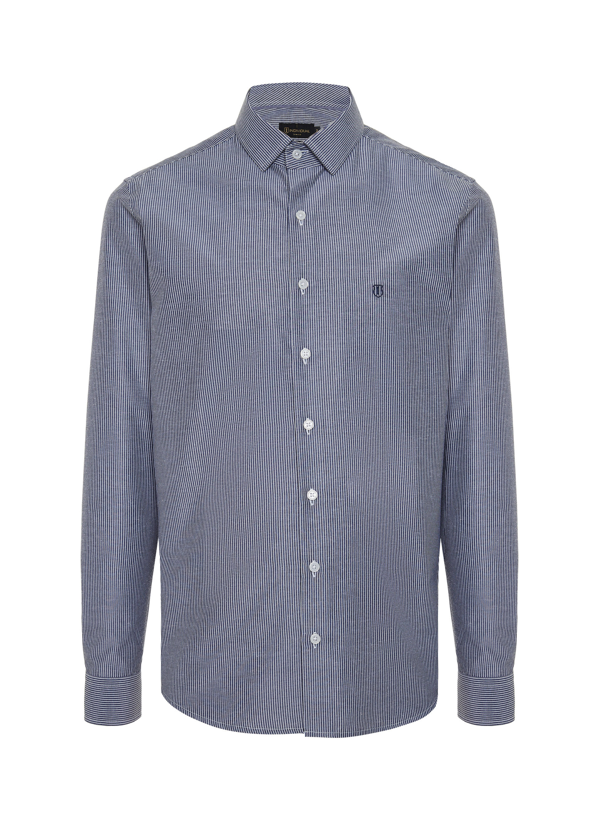 Camisa Slim Fit Listrada Masculina Individual